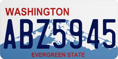 WA license plate ABZ5945