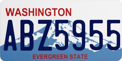 WA license plate ABZ5955