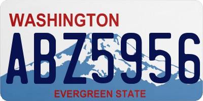 WA license plate ABZ5956