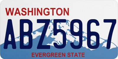 WA license plate ABZ5967