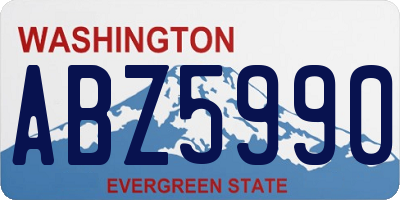 WA license plate ABZ5990