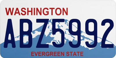 WA license plate ABZ5992