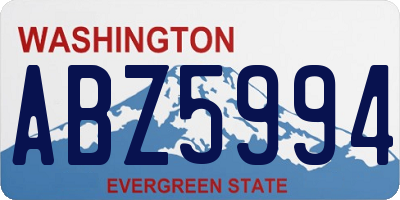 WA license plate ABZ5994