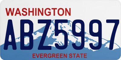 WA license plate ABZ5997