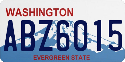 WA license plate ABZ6015