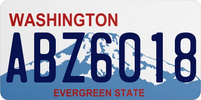 WA license plate ABZ6018