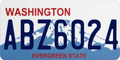 WA license plate ABZ6024