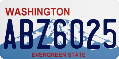 WA license plate ABZ6025