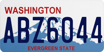 WA license plate ABZ6044