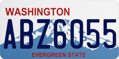 WA license plate ABZ6055