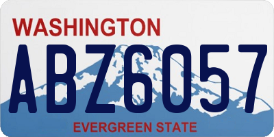 WA license plate ABZ6057