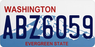 WA license plate ABZ6059