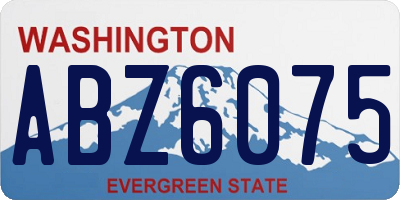 WA license plate ABZ6075