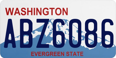 WA license plate ABZ6086