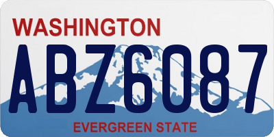 WA license plate ABZ6087