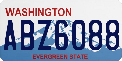 WA license plate ABZ6088