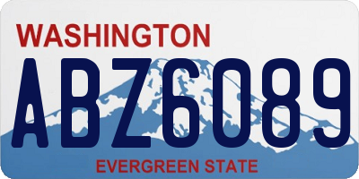 WA license plate ABZ6089