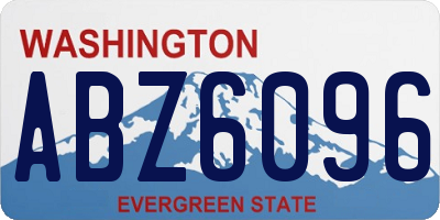 WA license plate ABZ6096