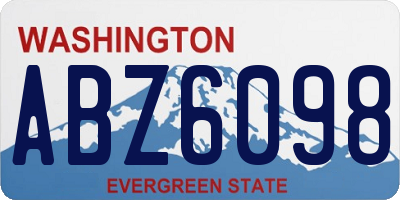 WA license plate ABZ6098