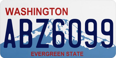 WA license plate ABZ6099