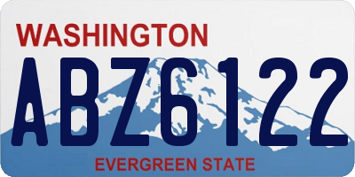 WA license plate ABZ6122