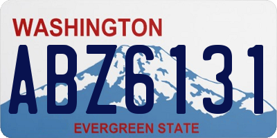 WA license plate ABZ6131