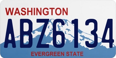 WA license plate ABZ6134