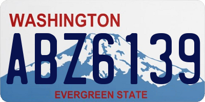 WA license plate ABZ6139