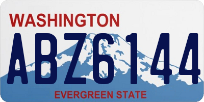 WA license plate ABZ6144