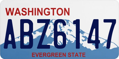 WA license plate ABZ6147