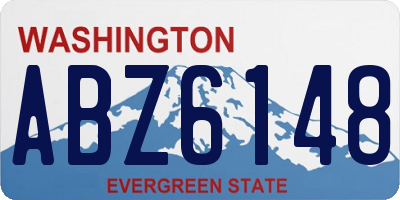 WA license plate ABZ6148