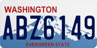 WA license plate ABZ6149