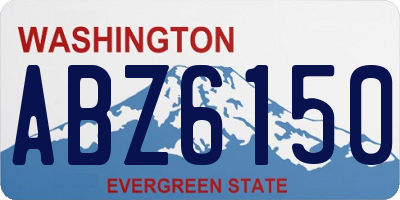 WA license plate ABZ6150