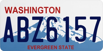 WA license plate ABZ6157