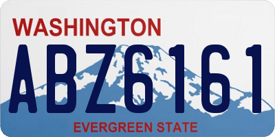 WA license plate ABZ6161