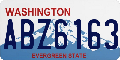 WA license plate ABZ6163