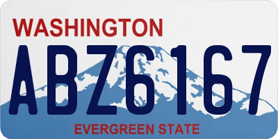 WA license plate ABZ6167