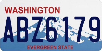 WA license plate ABZ6179