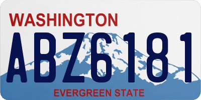 WA license plate ABZ6181