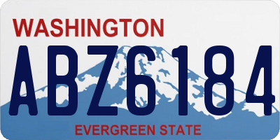WA license plate ABZ6184
