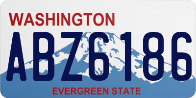 WA license plate ABZ6186