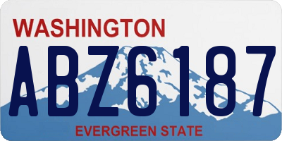WA license plate ABZ6187