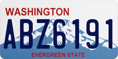 WA license plate ABZ6191
