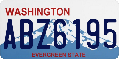 WA license plate ABZ6195