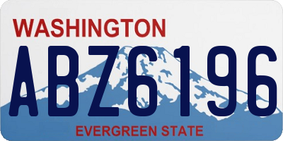 WA license plate ABZ6196