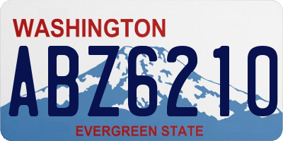 WA license plate ABZ6210