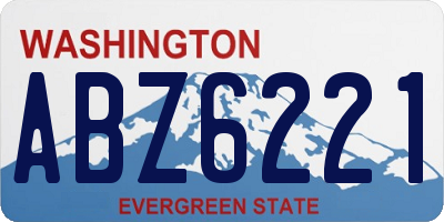 WA license plate ABZ6221