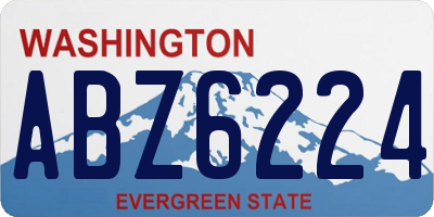 WA license plate ABZ6224