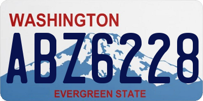 WA license plate ABZ6228