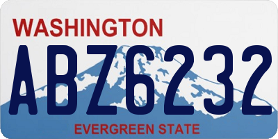 WA license plate ABZ6232